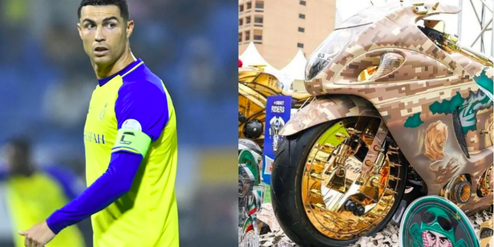 Did Cristiano Ronaldo receive a goldplate moto